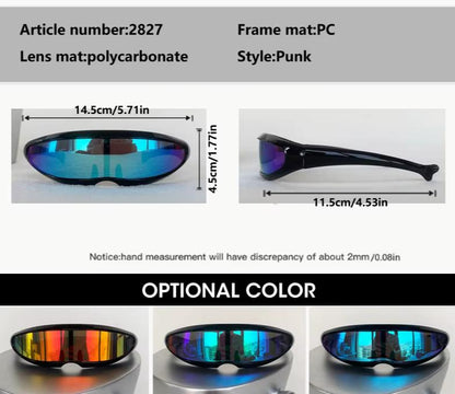 Men Mirrored Lens Costume Polarized Visor Laser UV400 Eyewear Sunglasses Glasses