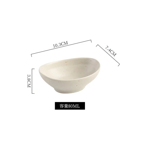 4 Inch Japanese-style Ceramic Disc Dip Sauce Bowl Dish 80ML Retro Plate