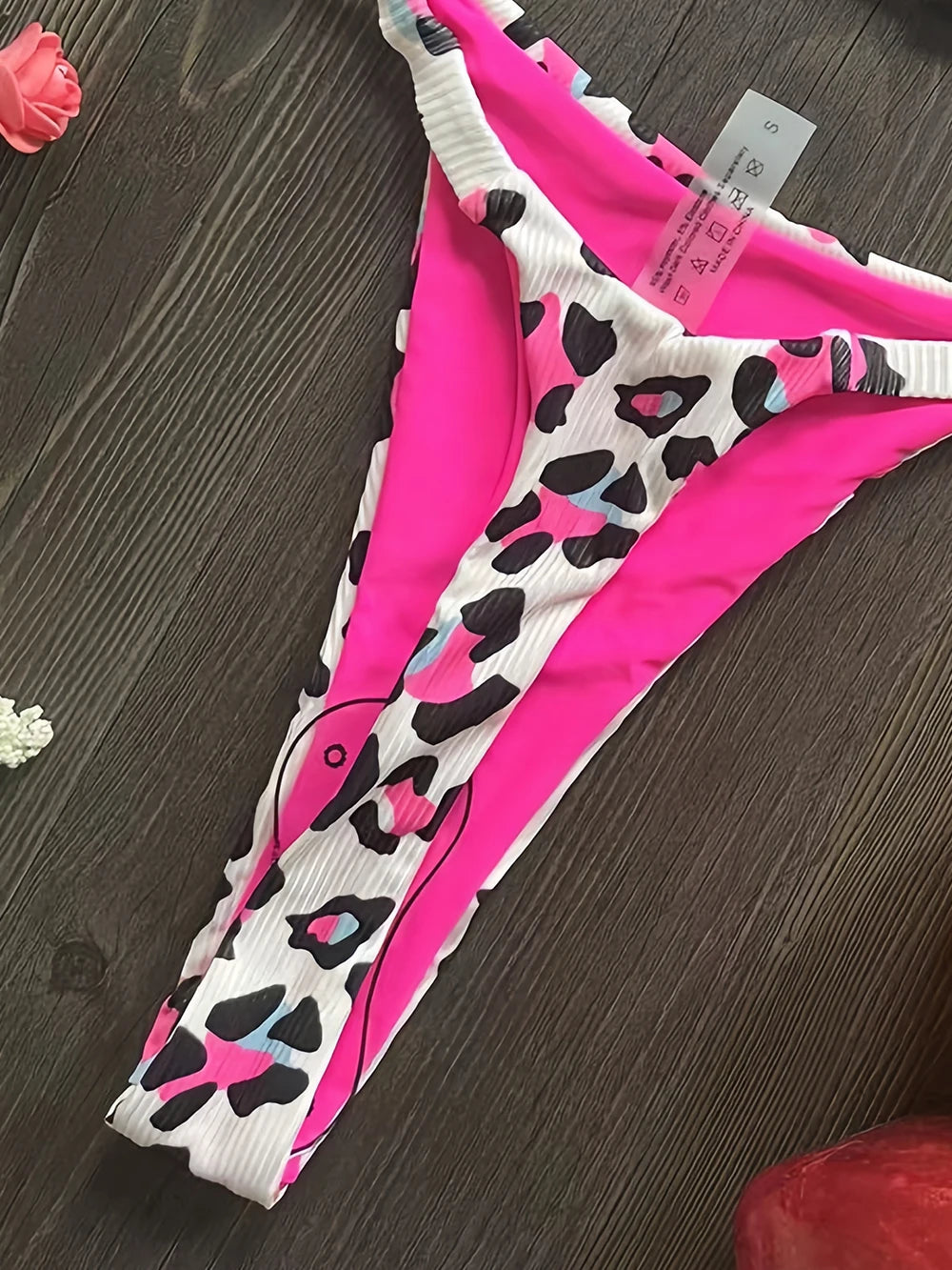 Women's Bikini Split Print Swimwear Fashion G-string Beach Swimsuit Suit