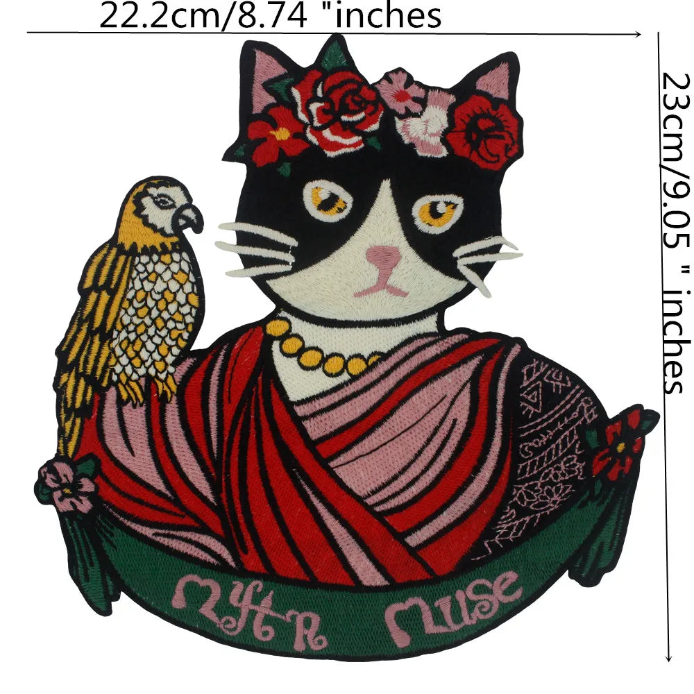 Embroidered Cat Rabbit Patch Appliques Iron on Patches Badge Clothes Sewing