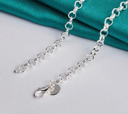 925 Sterling Silver Heart 18 Inch Chain Woman Fashion Wedding Engagement Party Charm Pendant Necklace
