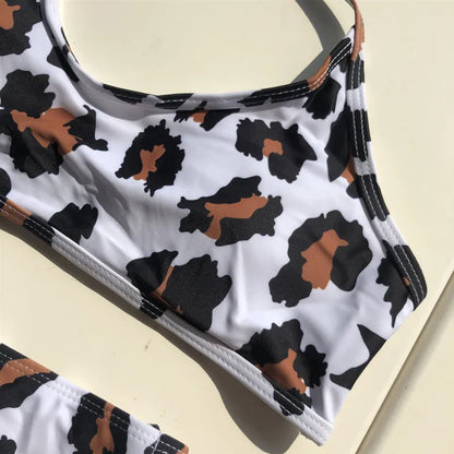 Women Swimsuit High Waist Bandage Sport Swimwear Bikini Push Up Beachwear Bathing Suit