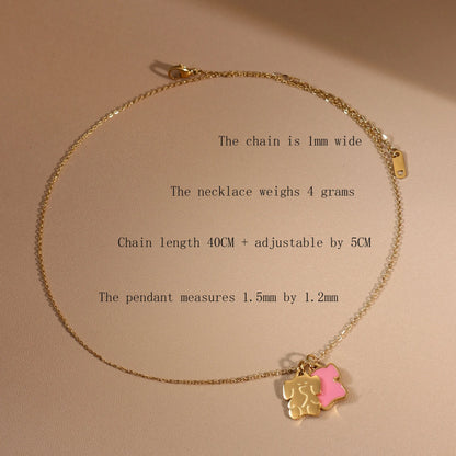 Women's Elephant Stainless Steel 18k Gold Plated Pendant Necklace