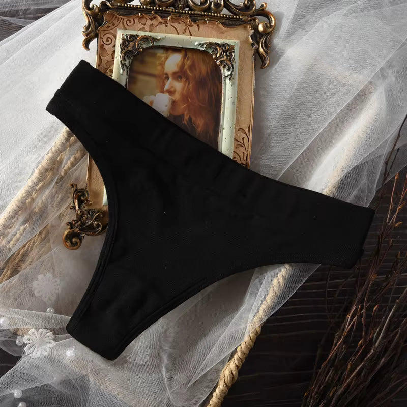 Women Seamless G-String Underwear Briefs Sport Cotton Thongs Panties
