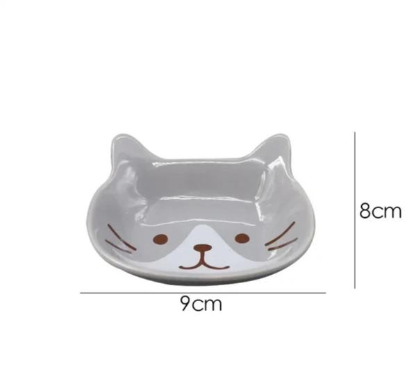 Tiny Japanese Cute Cat Creative Ceramic Dish Porcelain Dipping Saucer Snack Plate Tableware