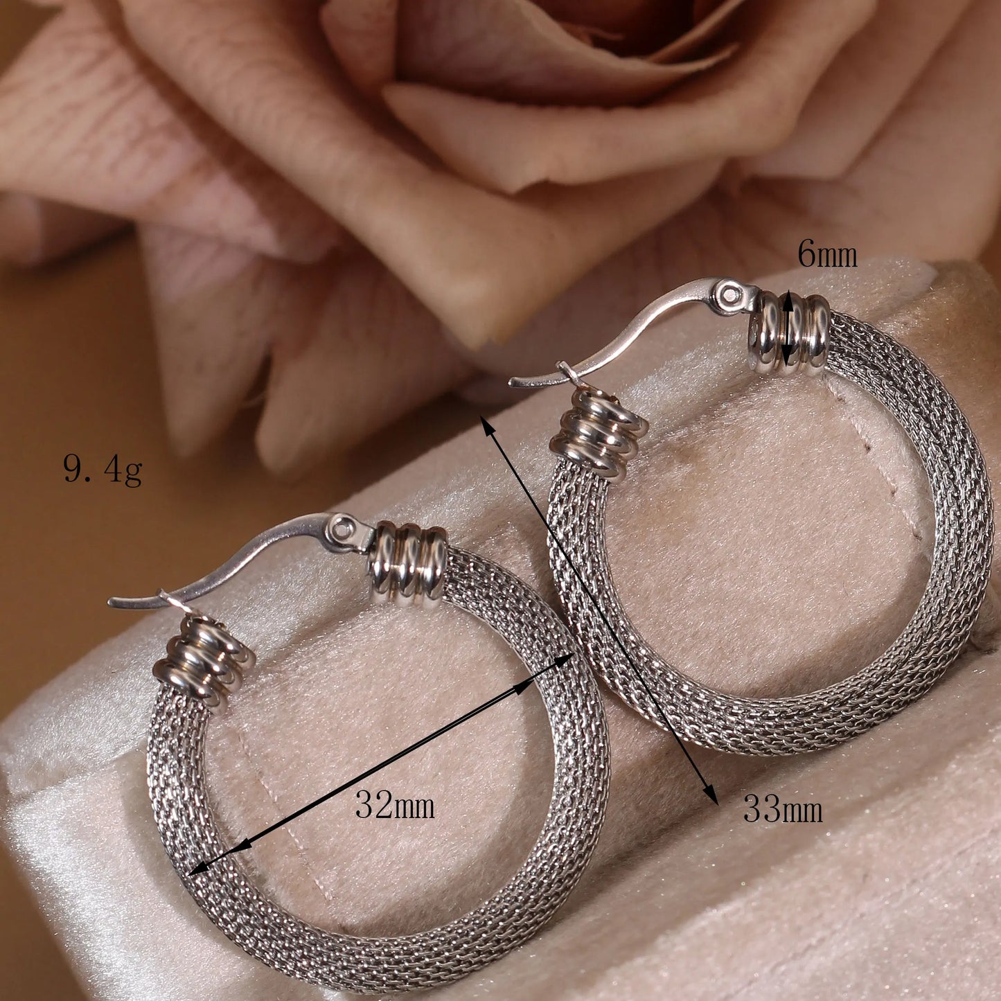 Fashionable 18K Gold-Plated Stainless Steel Women's Earrings Gifts