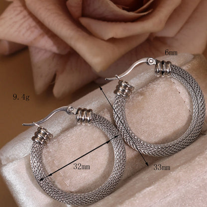 Fashionable 18K Gold-Plated Stainless Steel Women's Earrings Gifts