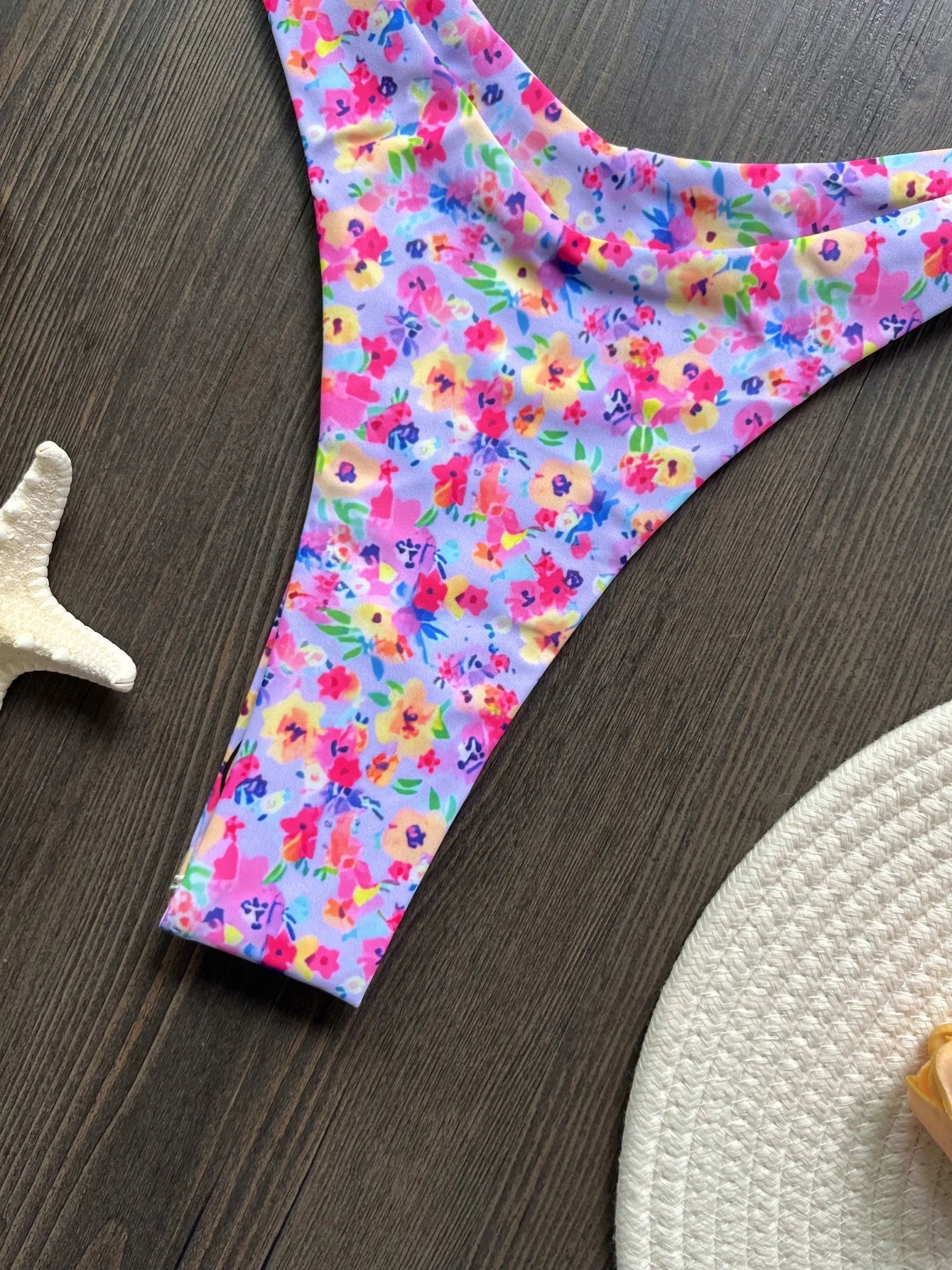 Sexy Colorful Floral Printed Bikini Swimsuit Two-pieces Bikini Bather Bathing Suit