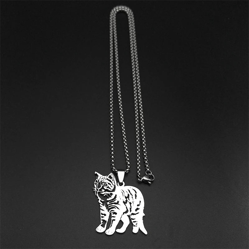 Kawaii Ragdoll Lovely Pet Kitty Cat Women Men Stainless Steel Gold Silver Color Chain Pendant Necklace