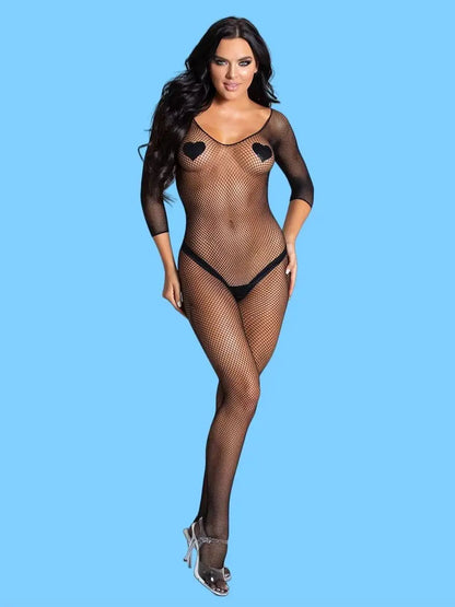 Sexy Open Crotch Bodystocking Mesh Body Stockings Erotic Underwear Crotchless Fishnet Lingerie