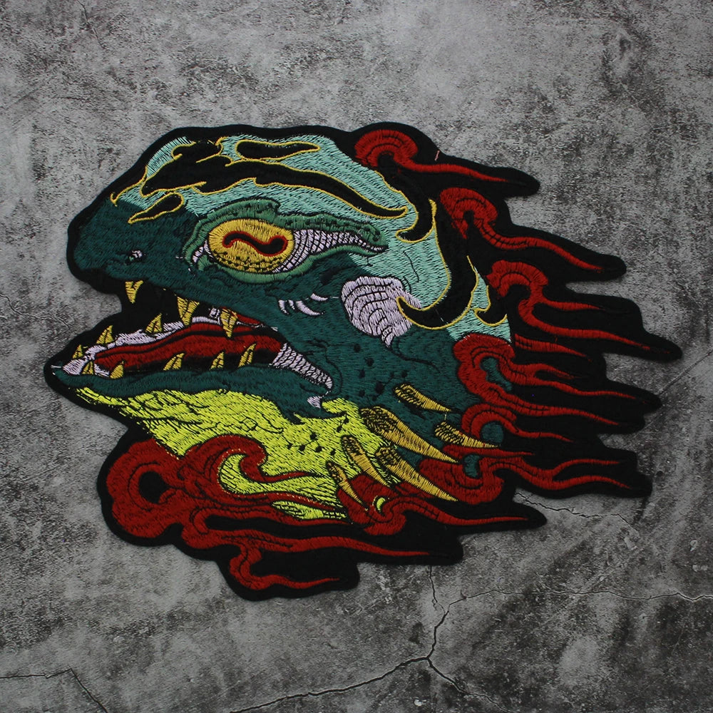 Toad Crow Foxes Dog Animal Embroidery Patch Applique Punk patches for clothing Iron On badges