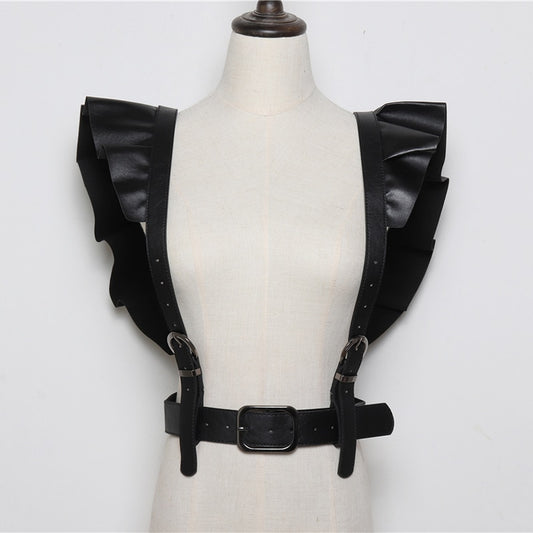 Women Punk Gothic Harness Body Bondage Sexy Leather Garter Handmade Strap Girdle Belt