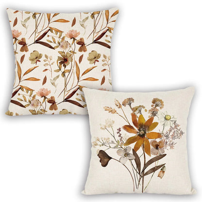 Plant Wildflower Abstract Watercolor Flower Deco Pillowcase Cushion Cover