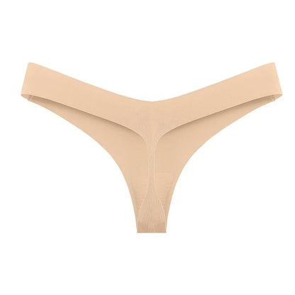 Women Girls Seamless Ice Silk G-String Underwear T-Back Sports Yoga Thong Traceless Briefs Panties