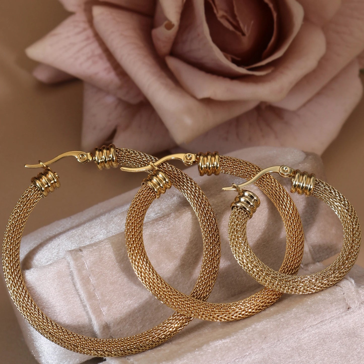 Fashionable 18K Gold-Plated Stainless Steel Women's Earrings Gifts
