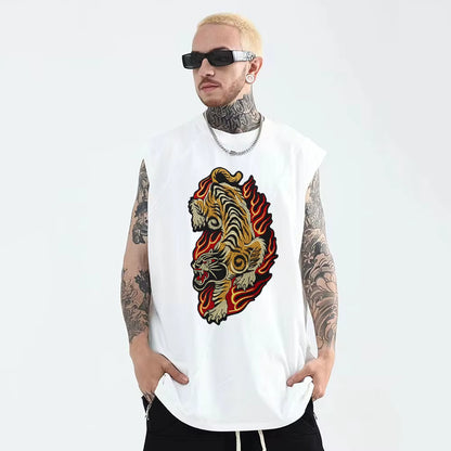 Green Snake and Tiger Embroidered Patch Appliques Iron on Patches Badge Clothes Sewing