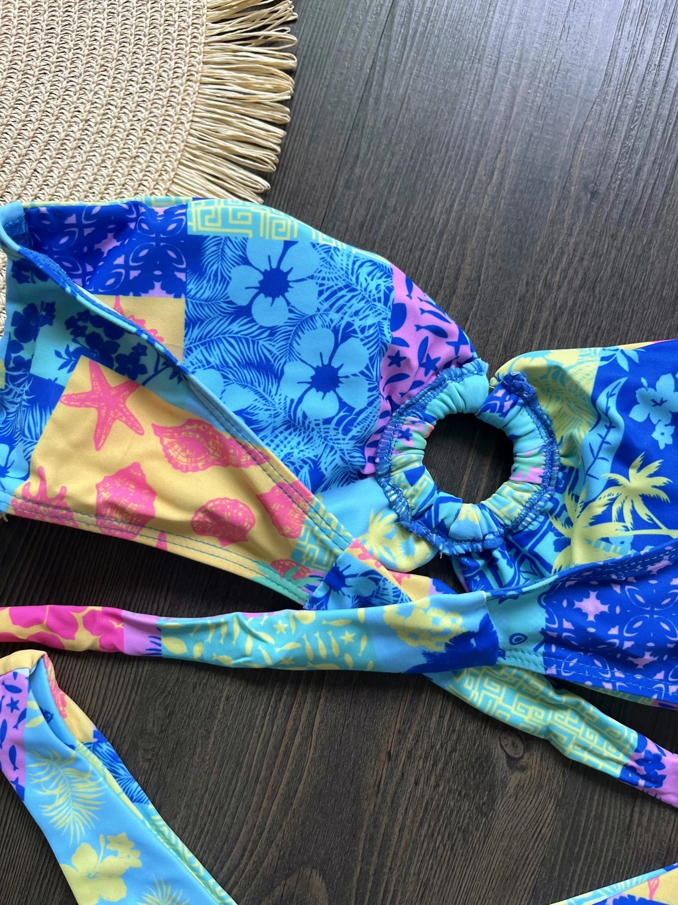 Sexy Colorful Floral Printed Bikini Swimsuit Two-pieces Bikini Bather Bathing Suit