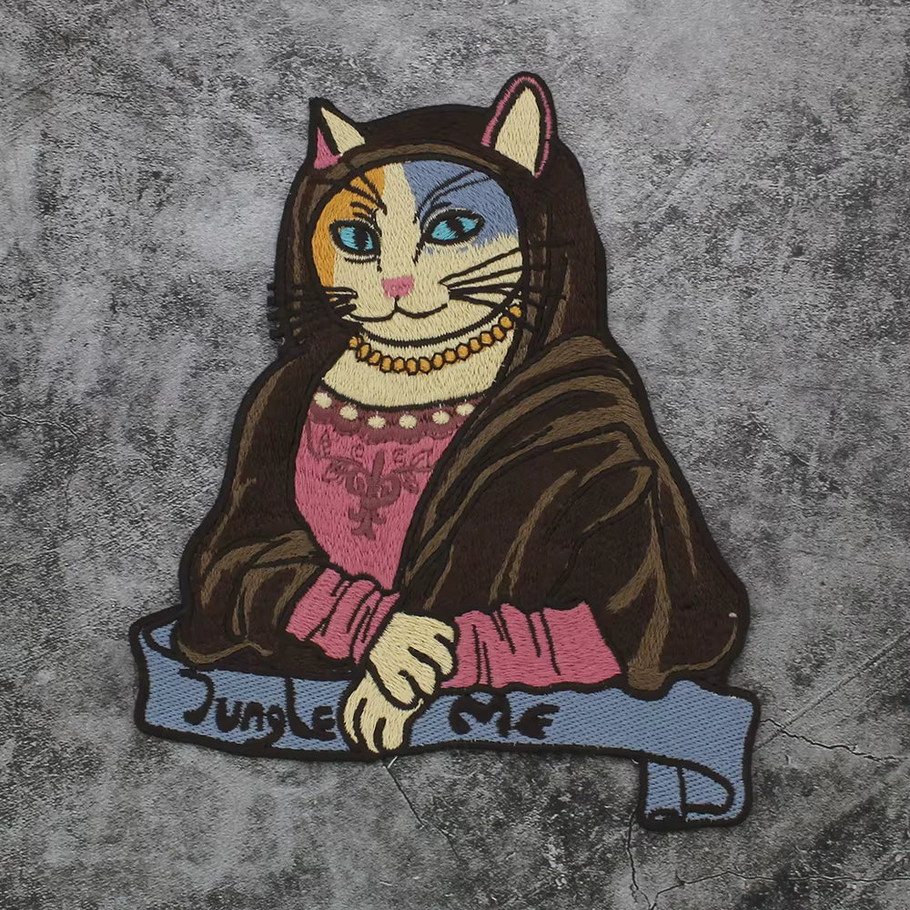 Embroidery Animal Hat Cat Sticker Patch Appliques Iron on Patches Badge Clothes Sewing