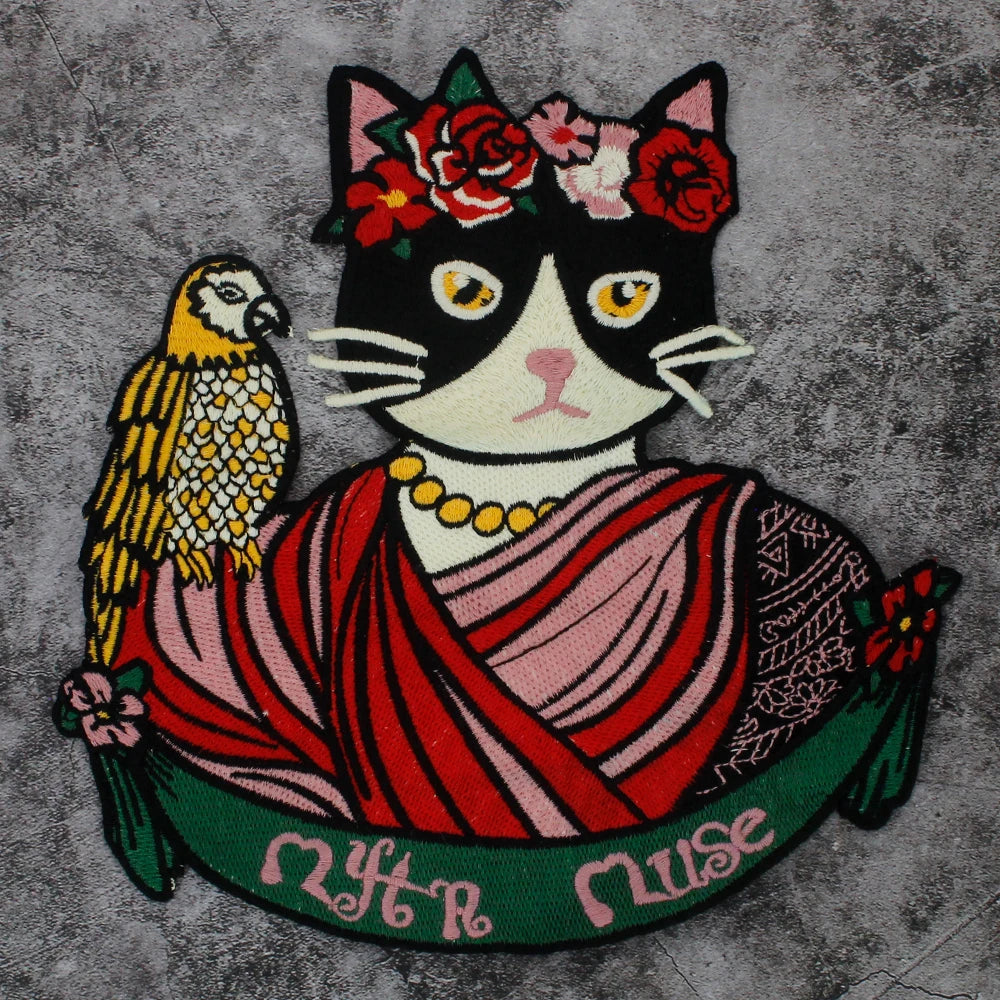 Embroidered Large Animal sheep Cat Rabbit Patches Sew on Clothing Patch Badges Twill Craft Stickers