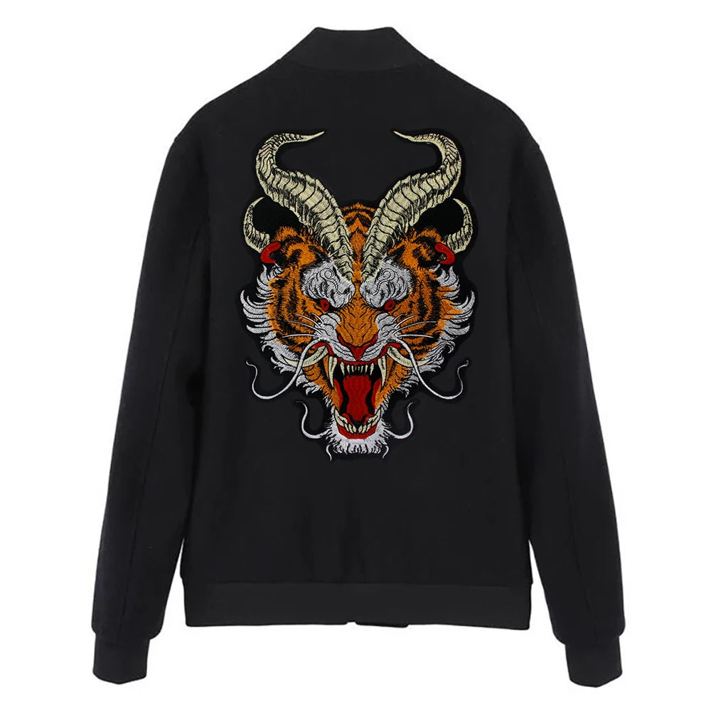 Dragon Motorcycle Backing Embroidered Patch Appliques Iron on Patches Badge Clothes Sewing