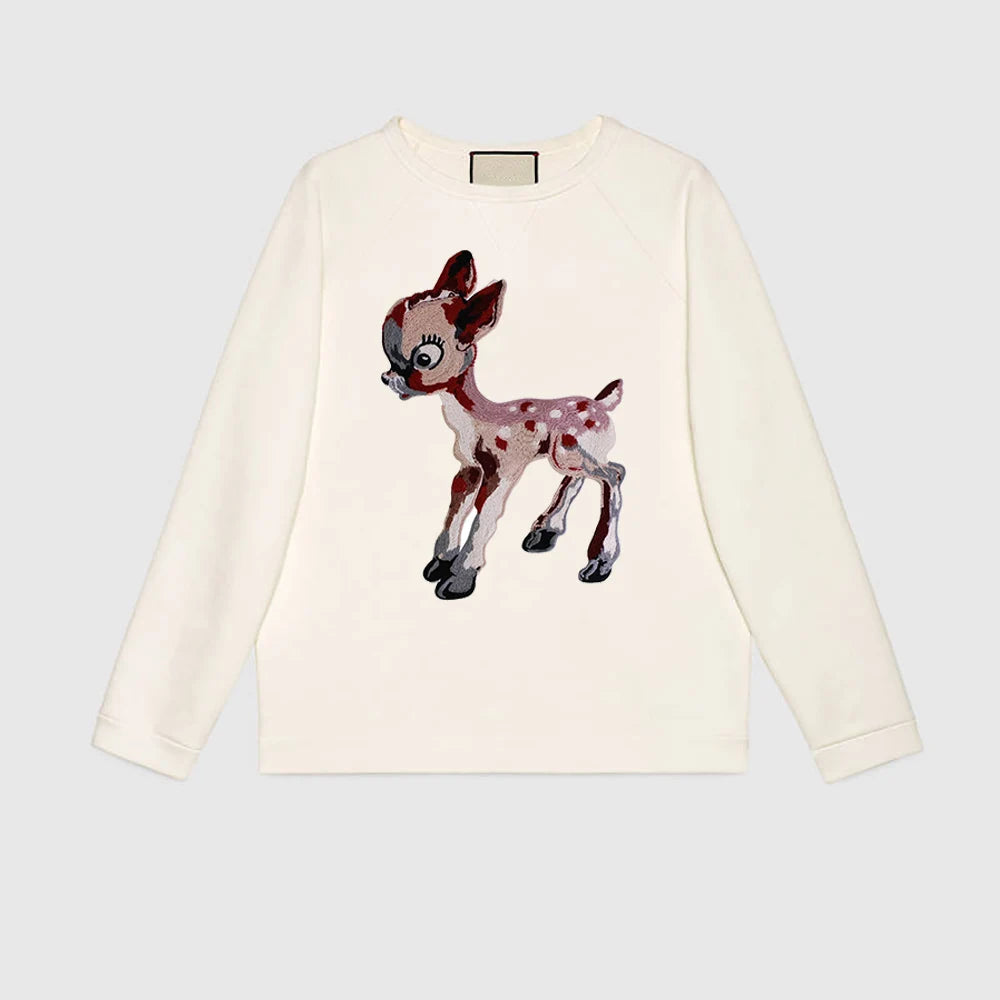 Bambi deer Pattern Embroidery Patch Appliques Iron on Patches Badge Clothes Sewing
