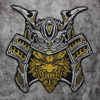 Japan Samurai Embroidery Double Sword Vikings Warrior Military Armband Tactical Emblem Patch Appliques Iron on Patches Badge Clothes Sewing