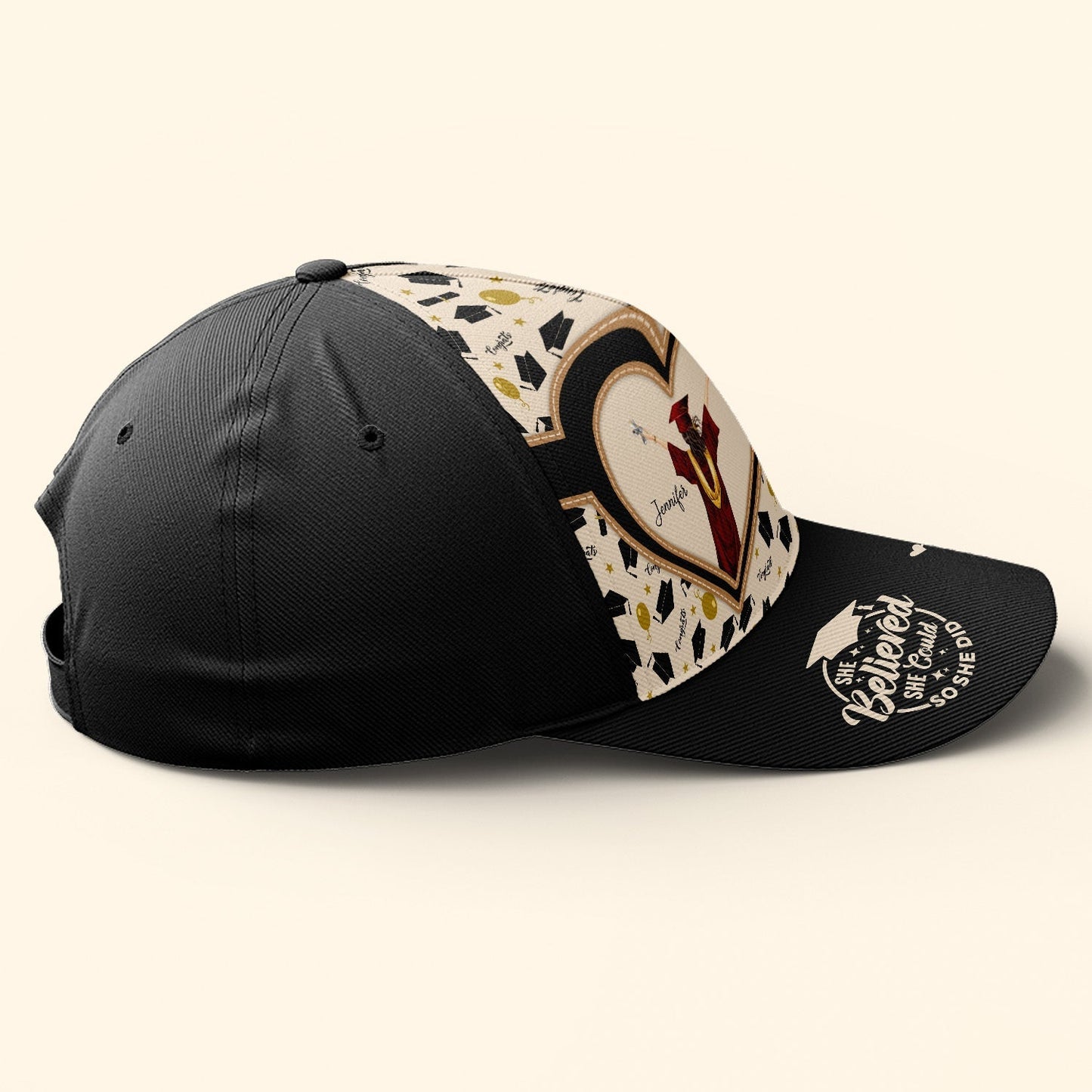 She Believed She Could, So She Did - Customized Classic Caps Hat