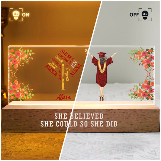 He Believed He Could So He Did - Personalized LED Night Light