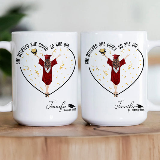 11oz She Believed She Could So She Did - Personalized Mug