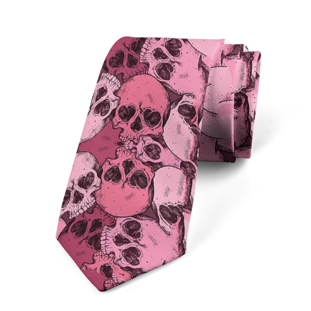 8cm Men Women Skull Printed Fashion Groom Groomsmen Necktie Ties