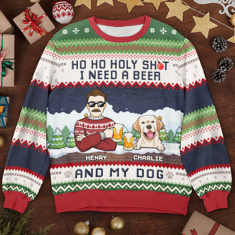 Personalized Custom Ugly Sweatshirt - Unisex Wool Jumper - Christmas Gift for Pet Owners Lovers