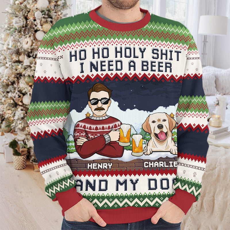 Personalized Custom Ugly Sweatshirt - Unisex Wool Jumper - Christmas Gift for Pet Owners Lovers