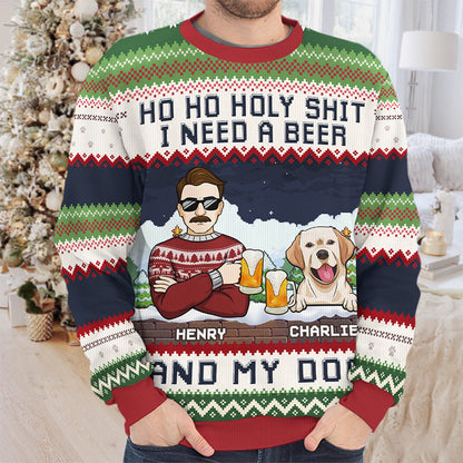 Personalized Custom Ugly Sweatshirt - Unisex Wool Jumper - Christmas Gift for Pet Owners Lovers