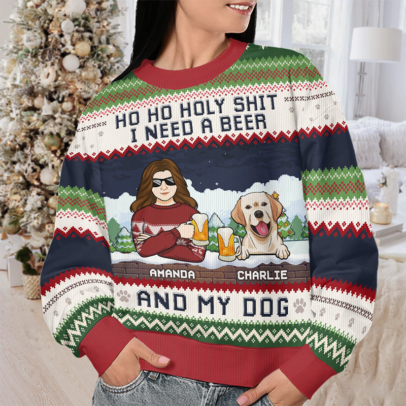 Personalized Custom Ugly Sweatshirt - Unisex Wool Jumper - Christmas Gift for Pet Owners Lovers