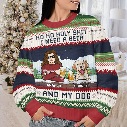 Personalized Custom Ugly Sweatshirt - Unisex Wool Jumper - Christmas Gift for Pet Owners Lovers