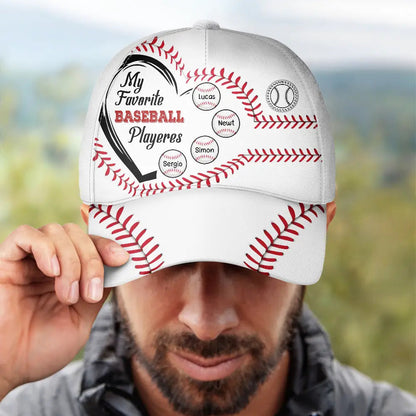 My Favorite Fan Baseball Players - Personalized Classic Caps Hat