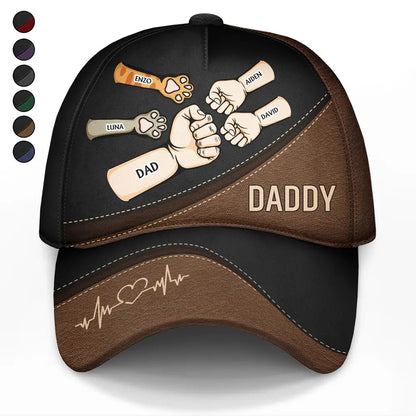 Hands Bump, Best Friends for Life Dads Moms Kid Pet - Personalized Classic Cap