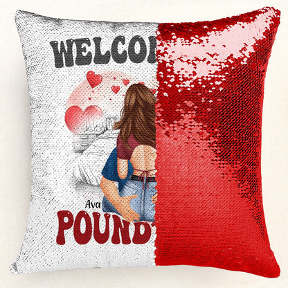 Welcome To Pound Town - Gift For Boyfriends, Girlfriends, Couple - Custom Sequin Pillow