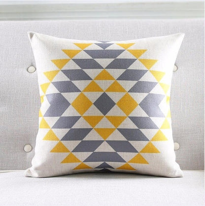 Nordic Geometric Striped Couch Pillowcase Thick Linen Decorative Cushion Cover