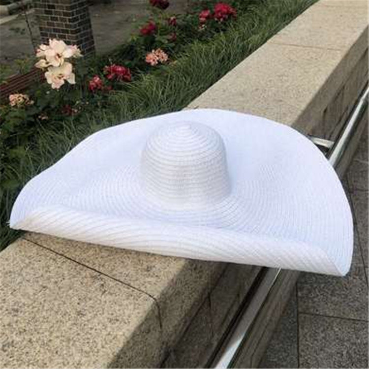 25cm Women's High End Straw Oversized Brim Hat