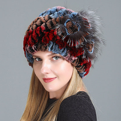 Women's Fashion Warm Fur Knitted Hats