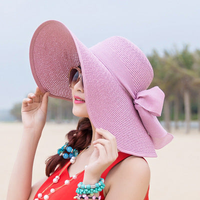 Women Fashion Large Foldable Rim Beach Hat