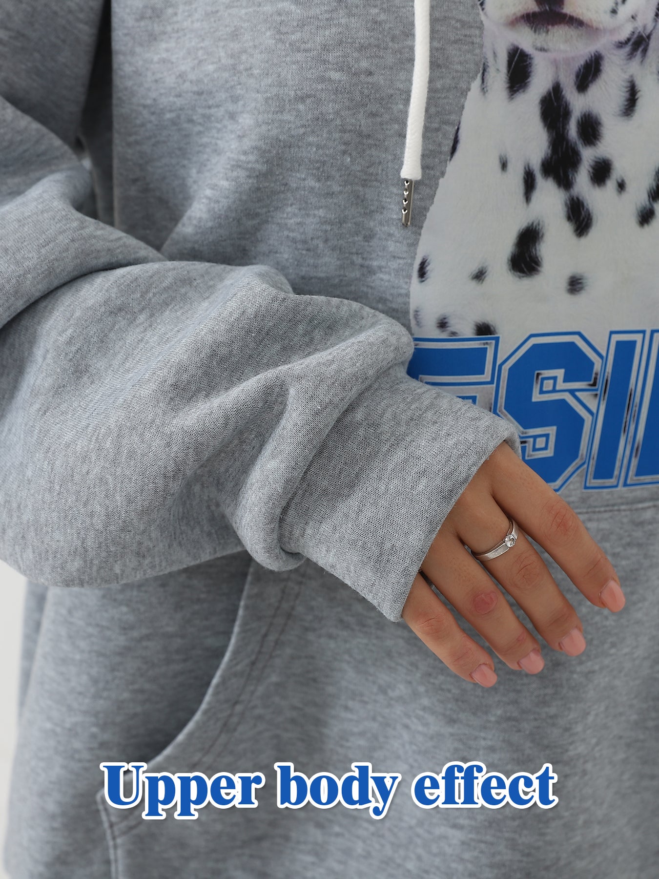 Women Fashionable Letter Printed Long Sleeved Hoodie Sweatshirt Jacket