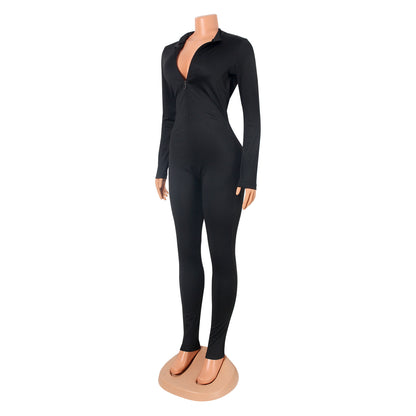 Sexy Women Tight-Fitting Long-Sleeved WomenNightclub Party Jumpsuit