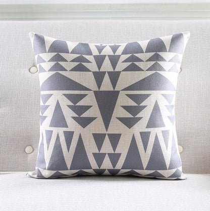 Nordic Geometric Striped Couch Pillowcase Thick Linen Decorative Cushion Cover