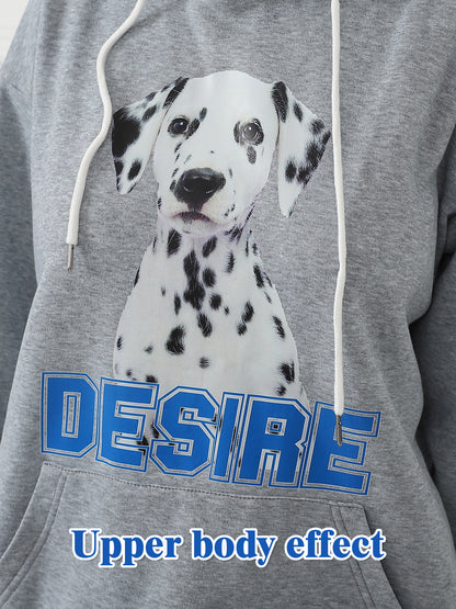 Women Fashionable Letter Printed Long Sleeved Hoodie Sweatshirt Jacket