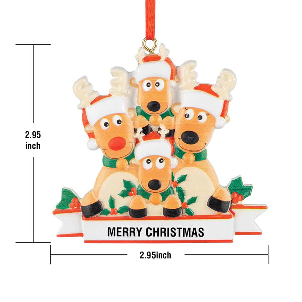 Personalized Name Reindeer Family Xmas Ornament Christmas Decoration Gifts