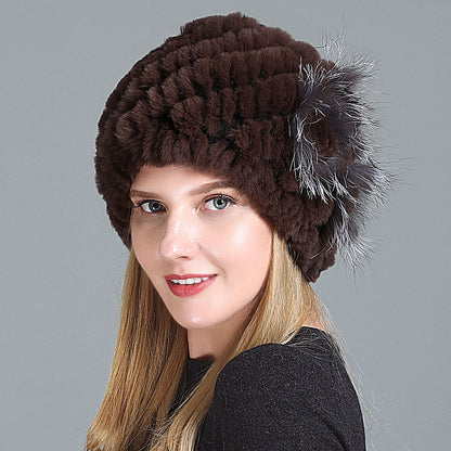 Women's Fashion Warm Fur Knitted Hats