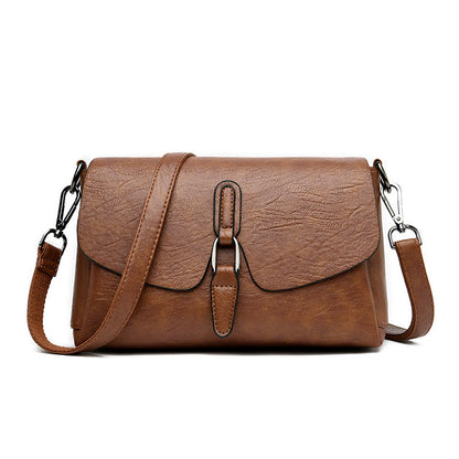 Women Retro All-match Shoulder Crossbody Leather Messenger Bag