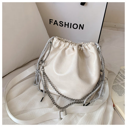 Women Pleated Fashionable Shoulder Party Handbag Bag